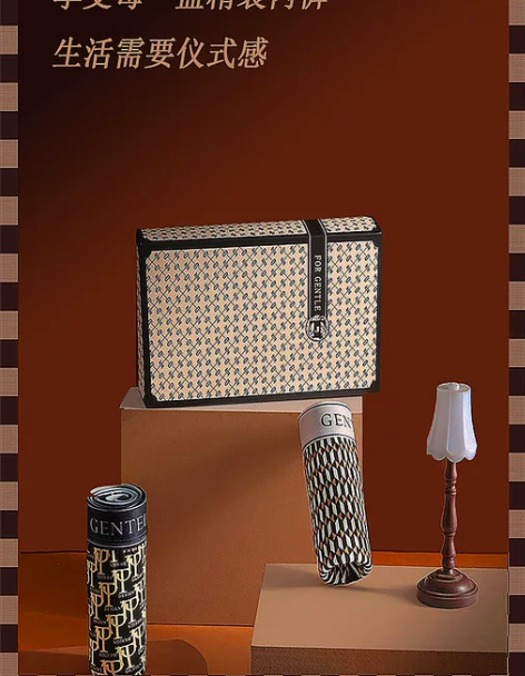 礼盒装男士内裤纯棉四角裤短裤全棉印花格子图...