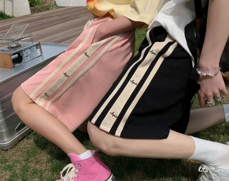 情侣短裤男2022夏季薄款ins潮牌宽松外...