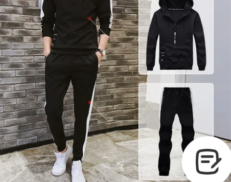 春秋季卫衣男韩版潮流休闲运动套装男士衣服秋...