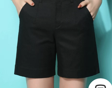 ?凯姿琳2018ins短裤女夏高腰阔腿四分...