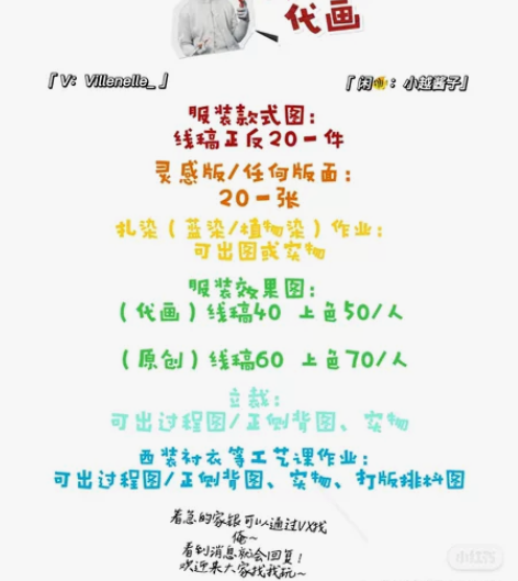 代做服装款式图，效果图，灵感版。红薯同号～...