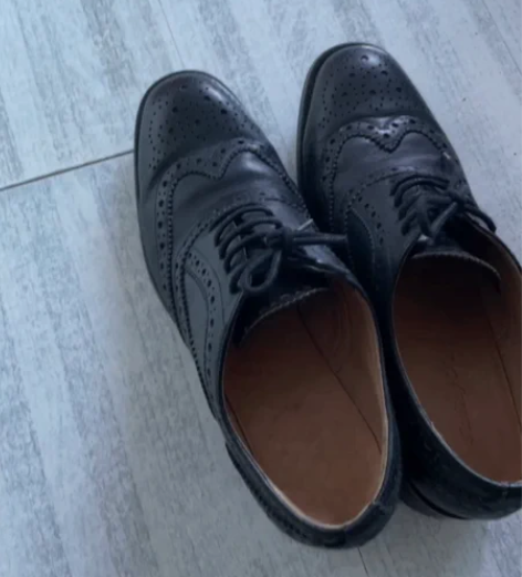 头层牛皮布洛克鞋子 天美意\她他\百丽款?...