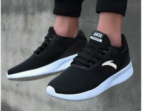 安踏男鞋跑步鞋2018春夏季新款网面透气正...