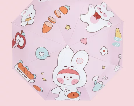 卡通全自动数码印雨伞防紫外线遮阳伞学生折叠...