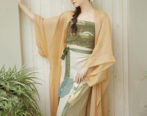 桔屿橘温茶暖原创汉服女宋制长干寺长旋裙中国...