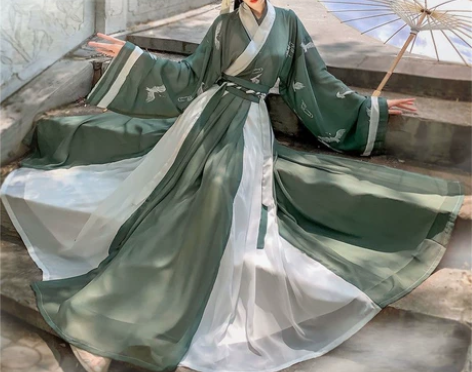 汉旭长安故里汉服女齐腰襦裙晋制交领三件套一...