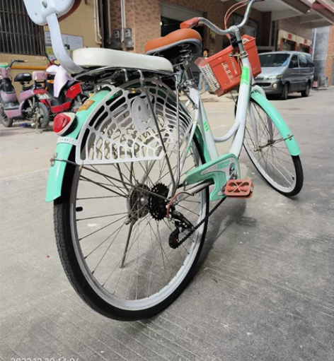 上海永久女用自行车，26寸变速自行车，带后...