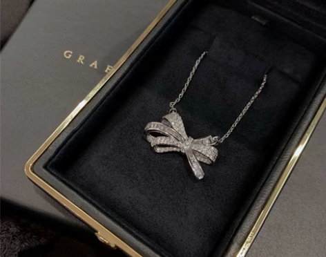 CHICYOU Gra*f银色钻石蝴蝶结轻...