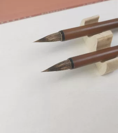 真正的紫毫鸡距笔,老匠人特制的鸡距笔,非常...