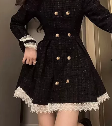 （暂挂）张家大小姐高端定制 奥莉赫本黑色高...