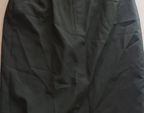 二手夏常服裙子橄榄绿西装短裙A字裙一步裙开...