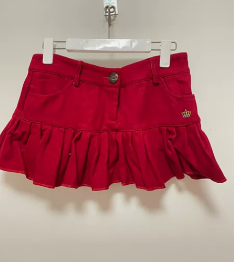 红色半身裙蓬蓬裙蛋糕裙短裙 毛呢百褶短裙 ...