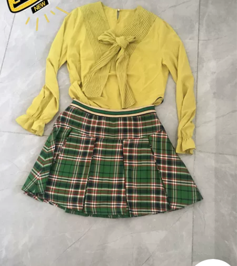 学院风套裙，商场购入，全新一套价格，裙子腰...