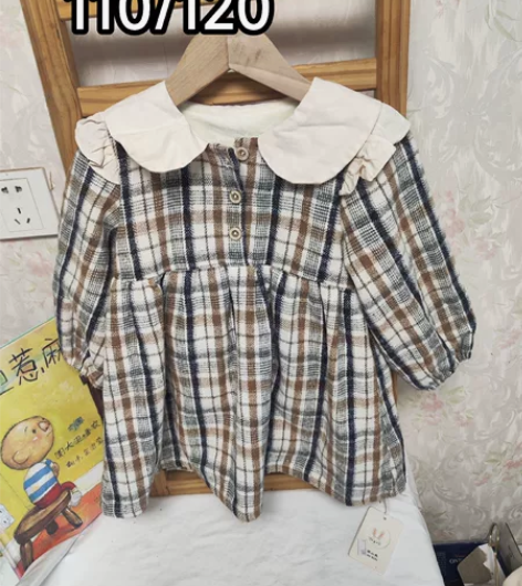 『全新』加绒裙子田园风女童冬款连衣裙 尺码...