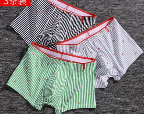 男士纯棉内裤男四角短裤新款夏潮流青少年舒适...