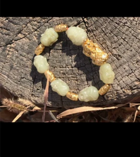 新疆和田玉玉雕罗汉 可自己搭配手链 只剩六...