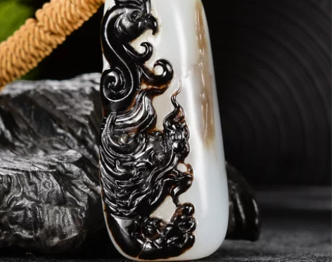 省级玉雕师冯立辉作品 和田玉羊脂玉龙凤呈祥...