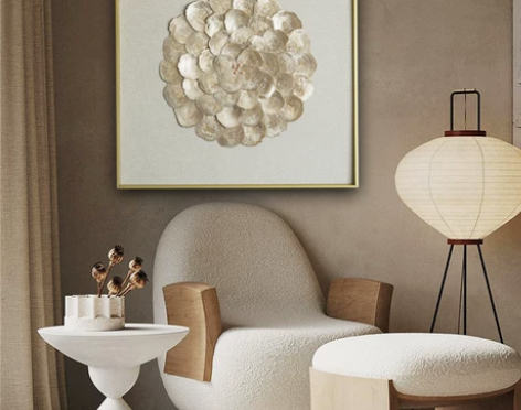 装饰画 装饰画挂画原创高级感贝母珍珠玄关贝...