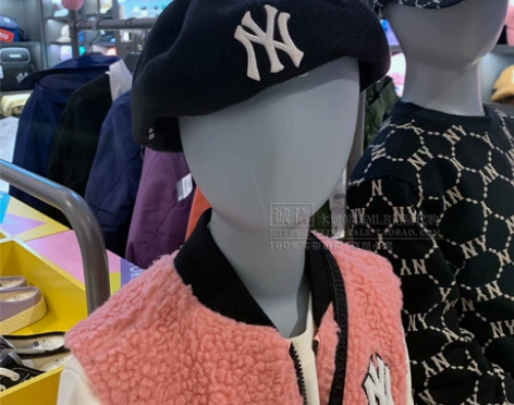 韩国MLB儿童贝雷帽秋季款NY字母刺绣男女...