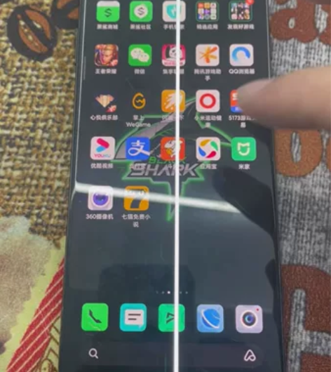 黑鲨3pro 线屏 原拆 盖板花 触摸灵敏...