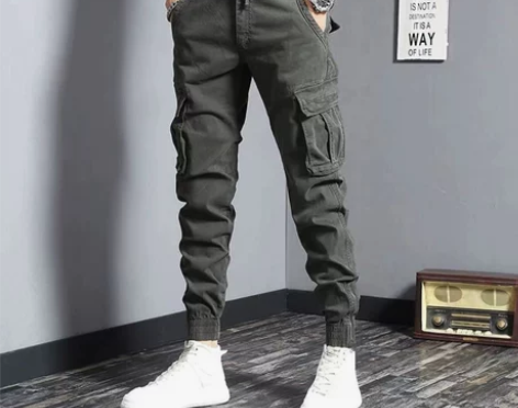 裤子工装 裤子工装裤裤男士秋冬款纯棉多口袋...