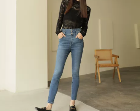 Vero Moda秋冬新款高腰水钻装饰九分...