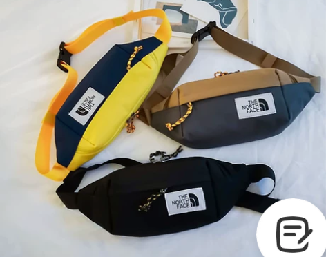 北面腰包时尚斜挎包男帆布潮牌tnf胸包大容...