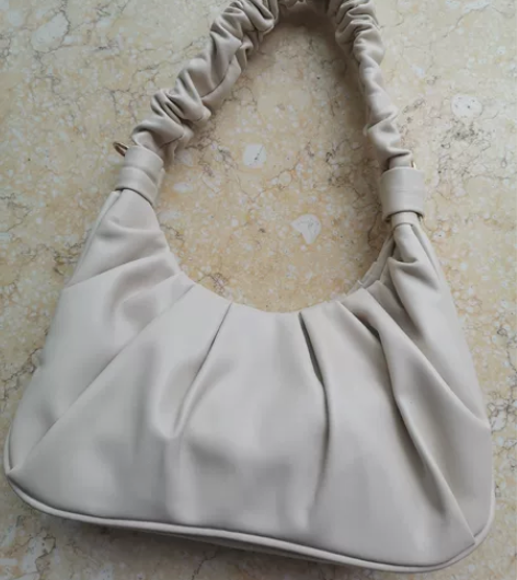 女云朵褶皱包法棍包单肩斜挎手提包小众质感包...