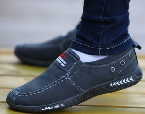 帆布鞋 男鞋帆布鞋帆布男透气防臭懒人鞋春季...