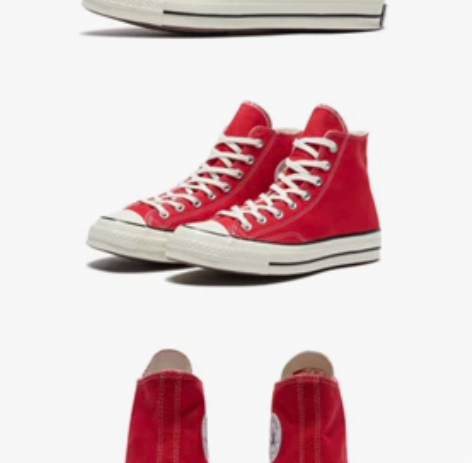 匡威 红色 37码 280出 只穿过一次几...