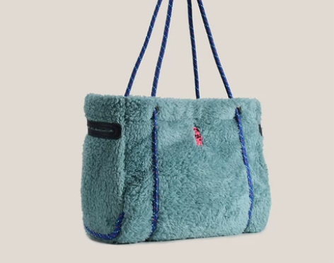 ?优尚女包姜饼人毛绒大容量托特包2021冬...