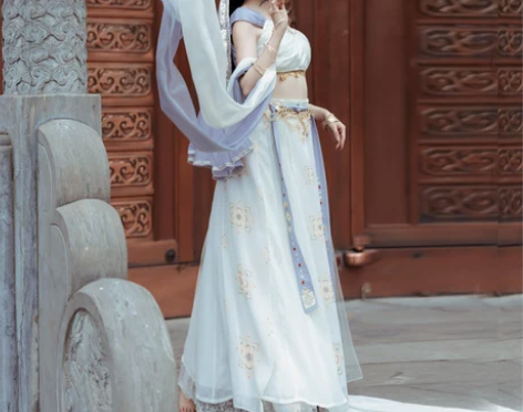 捌伍柒原创异域风敦煌飞天改良汉服女西域风情...