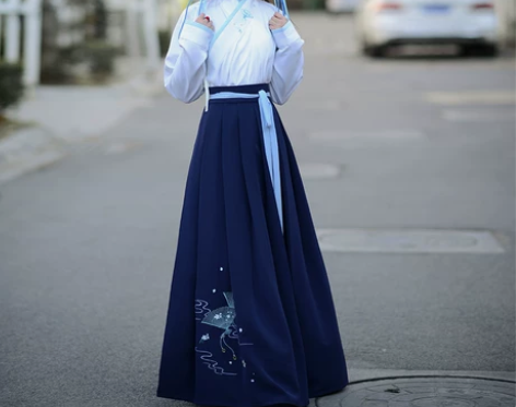 如梦霓裳汉服女装襦裙半臂[桃花扇]五扇子折...