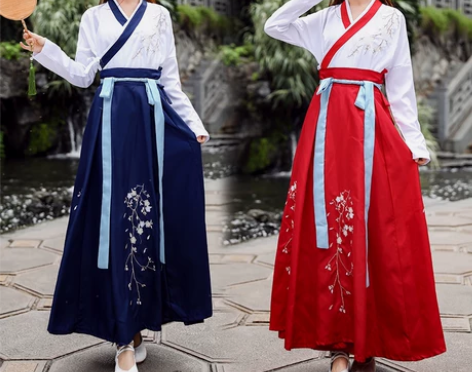 汉服女改良中国风古装女仙女飘逸清新淡雅襦