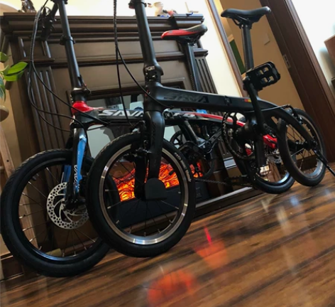 sava 碳纤维车架折叠自行车 14寸 黑...