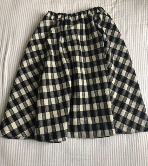 全新自制格子加厚全棉大摆裙半身裙 裙子是自...