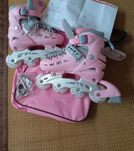 闲置出一双小盆友的旱冰鞋 品牌：sway ...