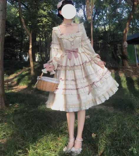 双笙梦屿【白月蔷薇】现货 op棉布复古重工优雅lolita长...