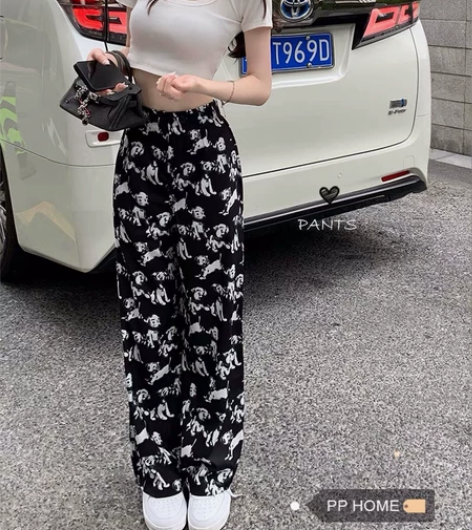 【狗狗裤】零束缚的舒适感 直筒阔腿垂感长裤...