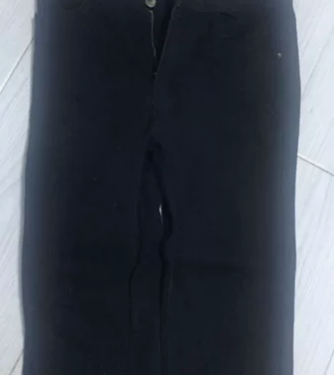 高腰牛仔裤黑色165/70码女士修身显瘦九...