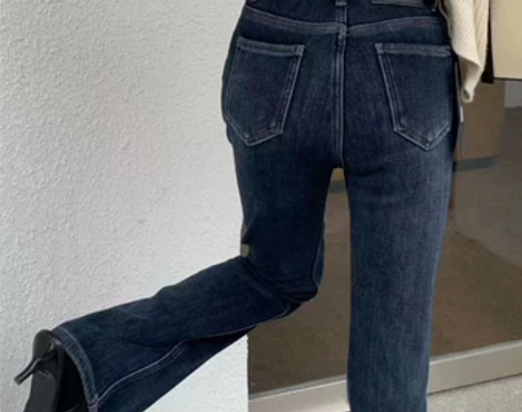 2022冬季新款高腰显瘦百搭加绒喇叭裤