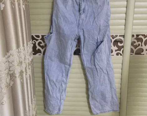 破洞  浅蓝牛仔裤  女  2022 春夏...