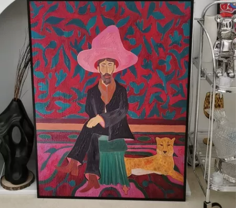 出个闲置无框画,是实木内框。6080,很大...