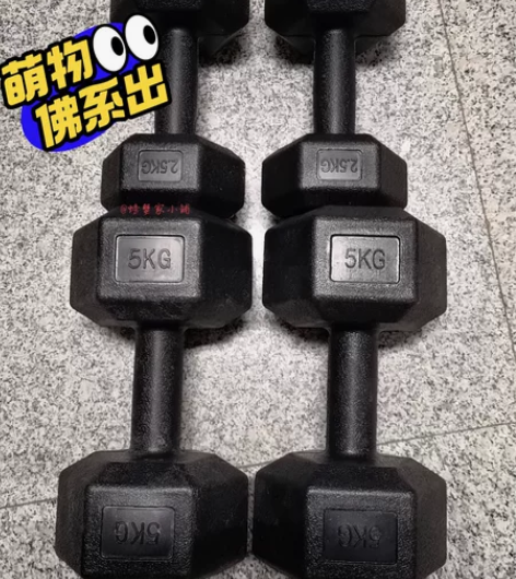 全新特价5/7.5/10公斤六角哑铃男士健...