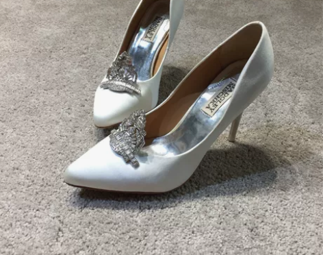 全新badgley mischka白色皇冠...