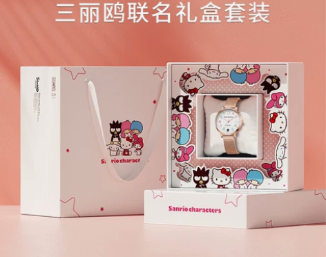 正港迪士尼联名手表女初高中学生女孩防水礼盒...