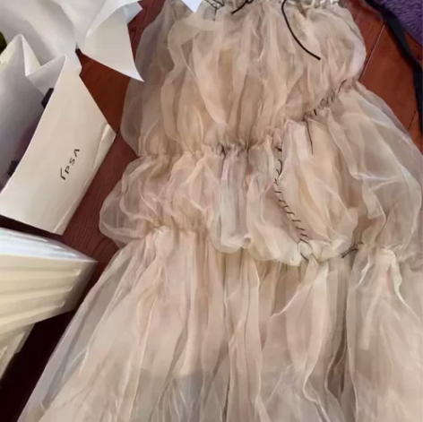 抹胸连衣裙设计感高级小众别致法式复古温柔赫...