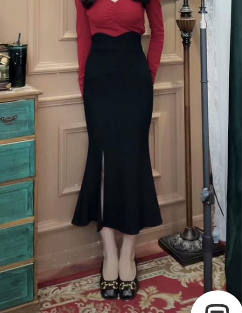 ?鱼尾裙 鱼尾裙半裙包臀裙半身裙女春秋冬季...