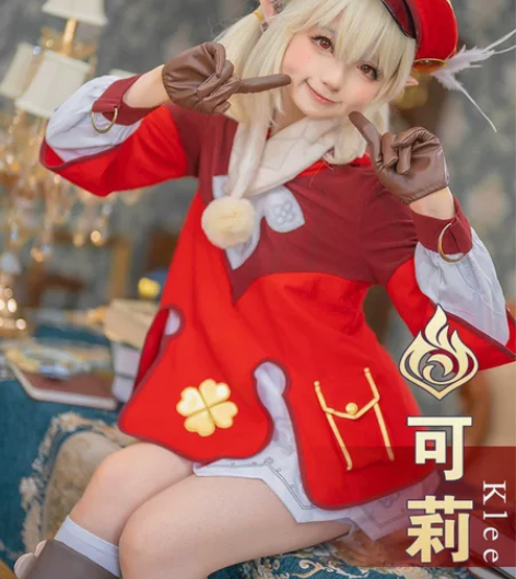 初兽猫 可莉cos服装L码     鞋子3...