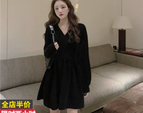 潮妈孕妇装2021年春装新款港风大码裙装女...
